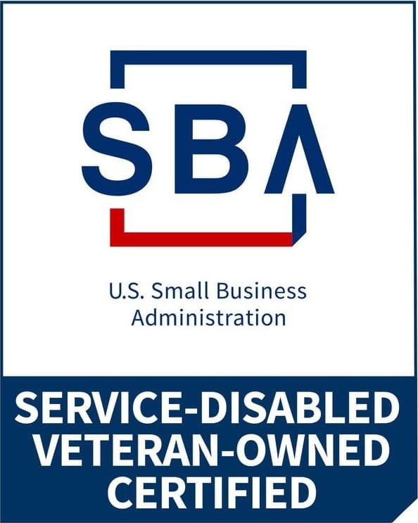 Service-Disabled Veteran-Owned Small Business — SBA certified seal